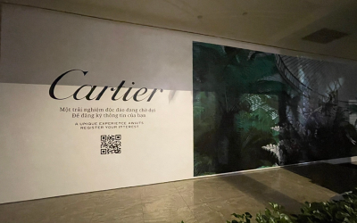 Dự án: Thi công lắp hoarding và logo Cartier